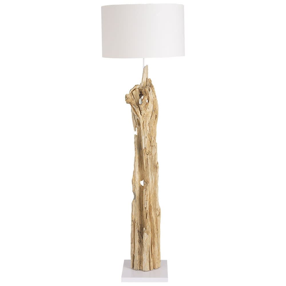 Staande lamp met ivoren lampenkap, H169 cm - Maisons Du Monde