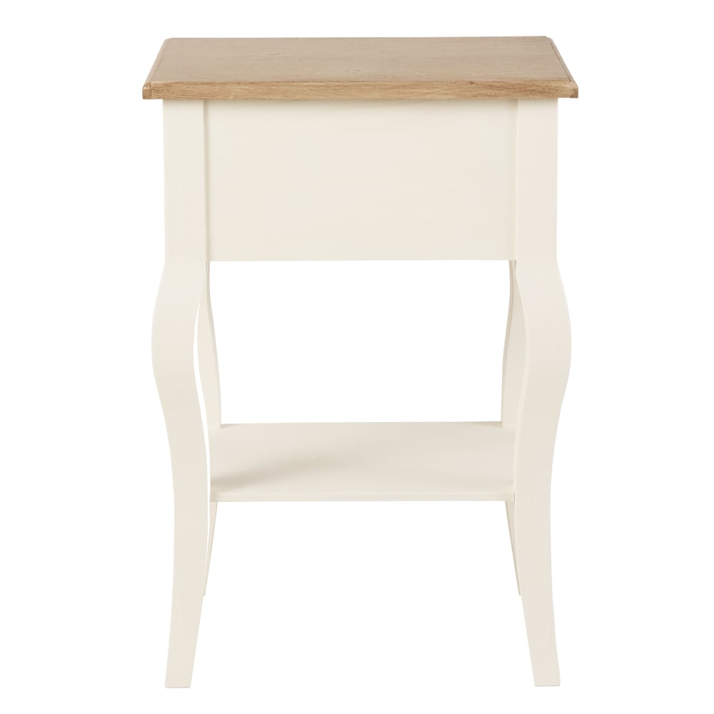 Table de chevet 1 tiroir crème, L44 cm — vue 4
