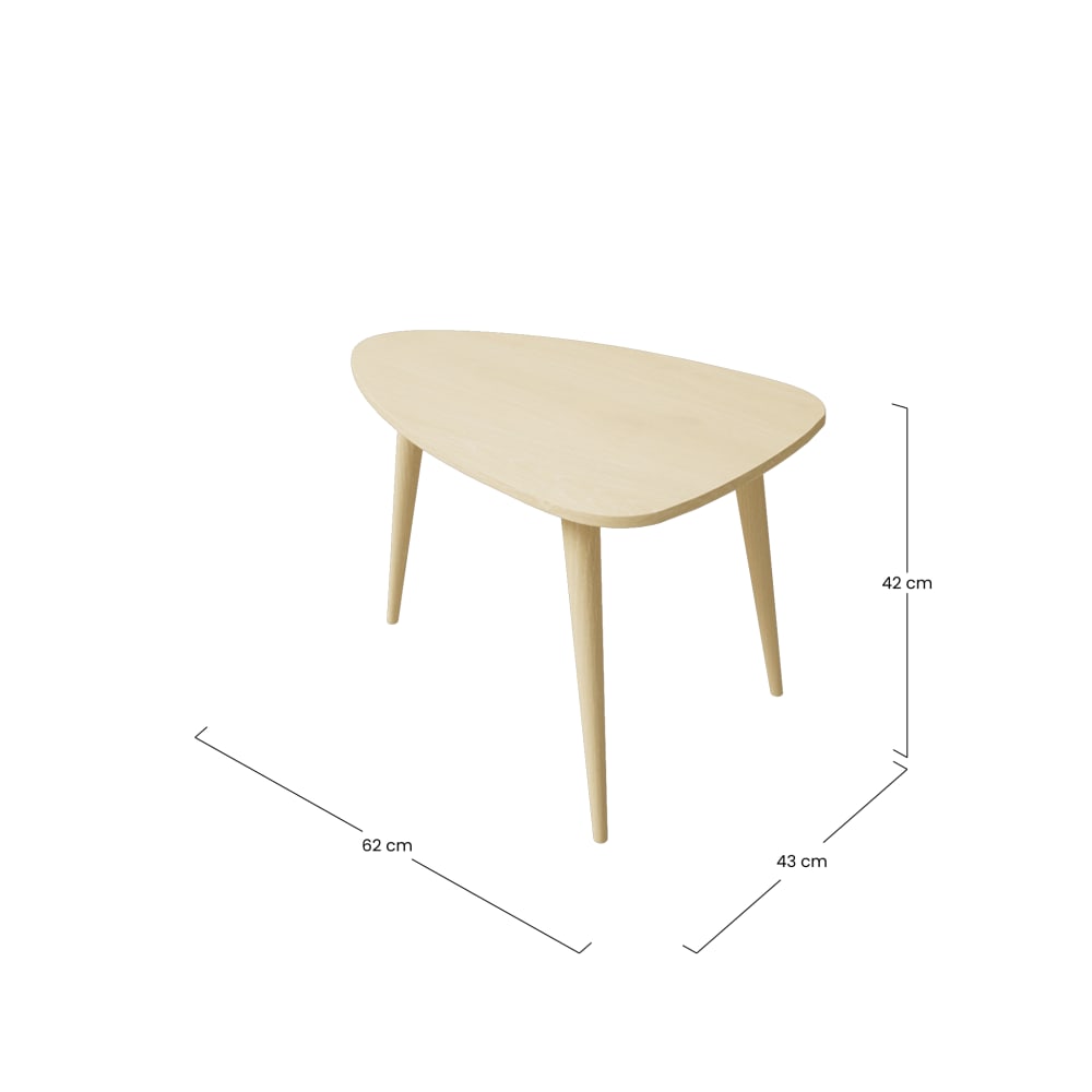 Couchtisch im Vintage-Stil aus massivem Mangoholz, 62 cm -