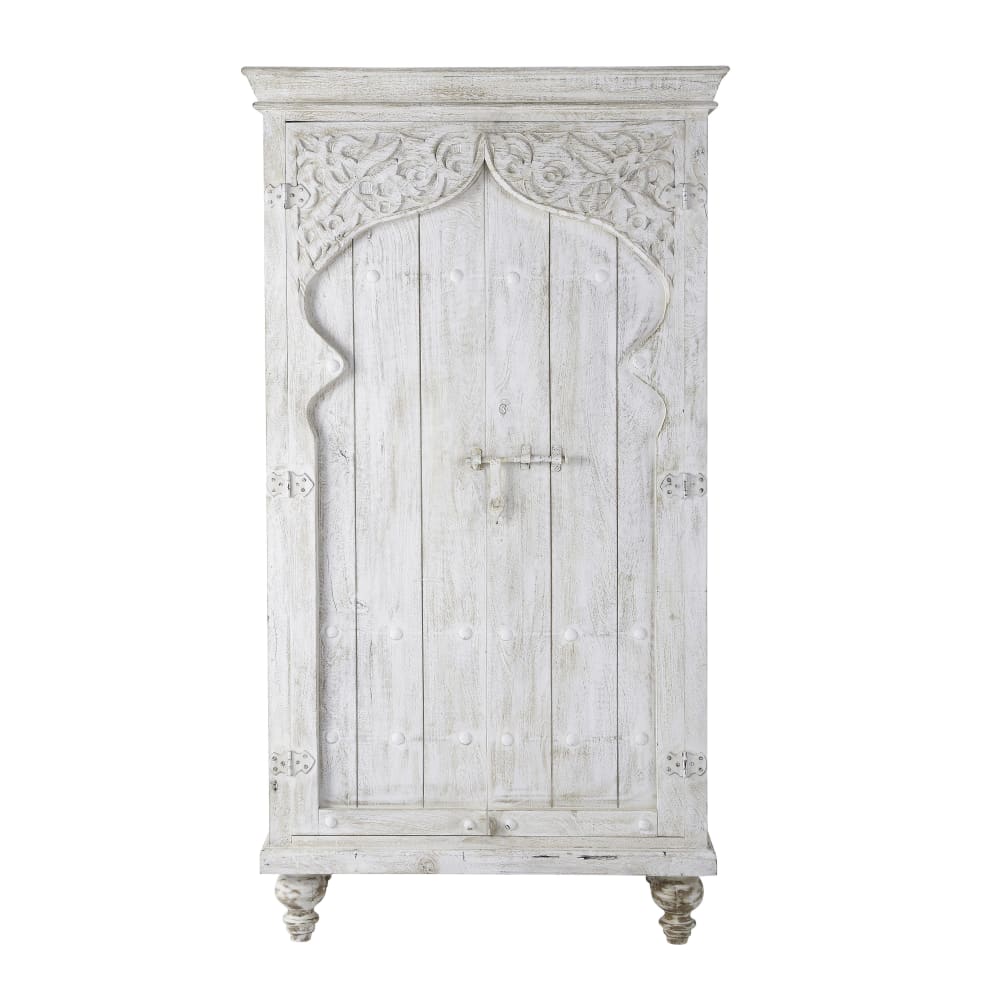 Armoire en manguier blanche L 102 cm