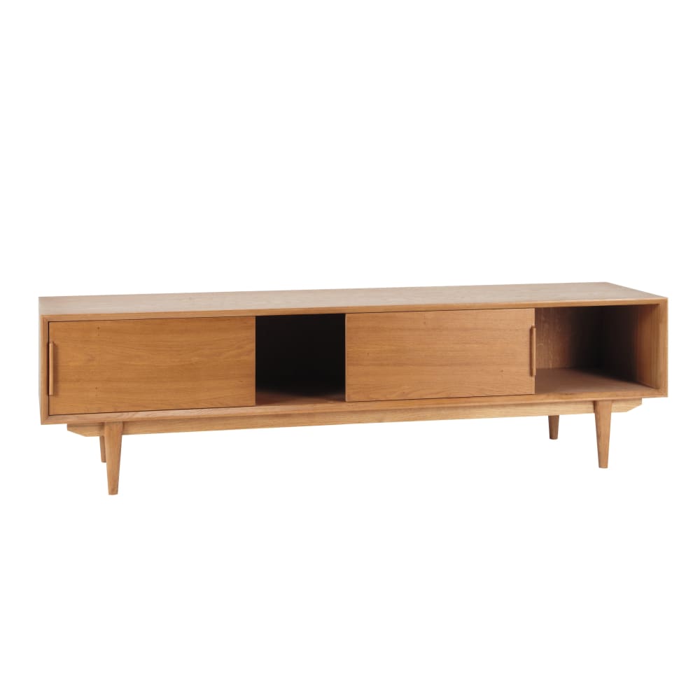 Meuble TV placage chêne, L160 cm — vue 4