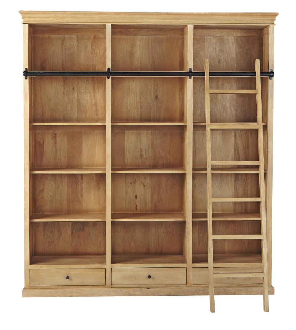 Libreria a 3 cassetti con scala in mango - Maisons du Monde