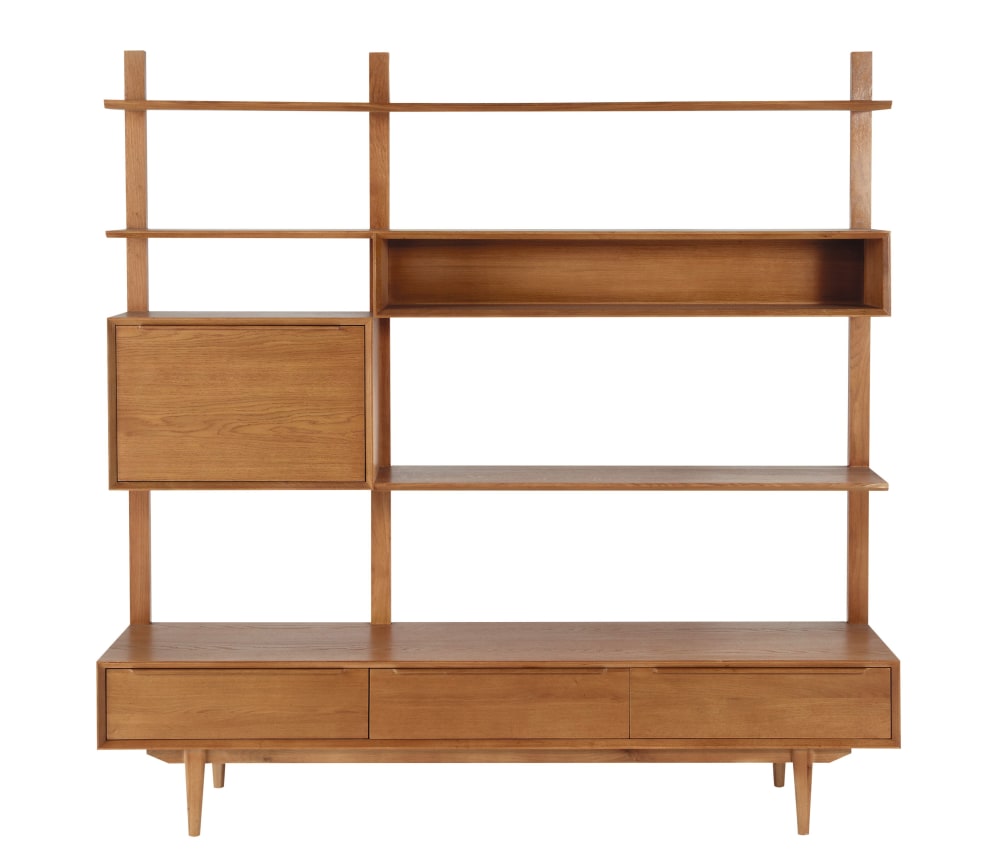 Meuble TV 3 tiroirs 1 porte, L180 cm — vue 3