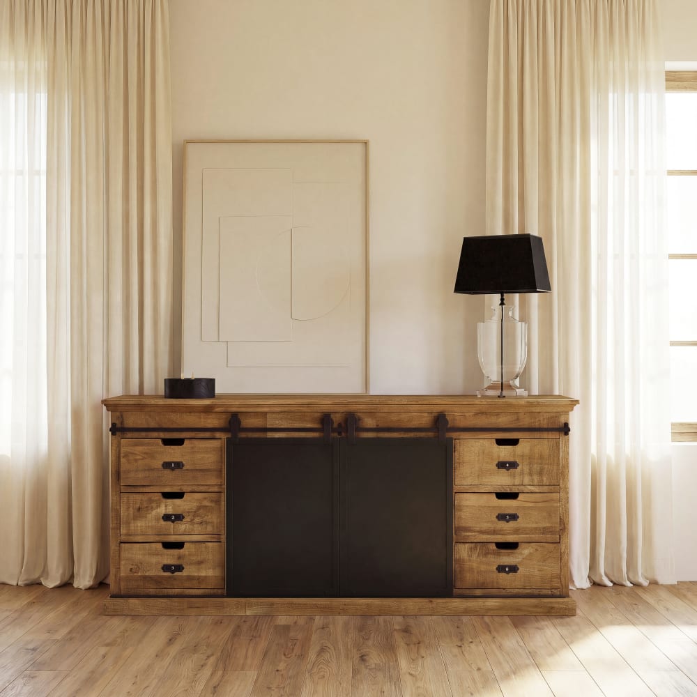 Buffet en bois de manguier massif, L190 cm