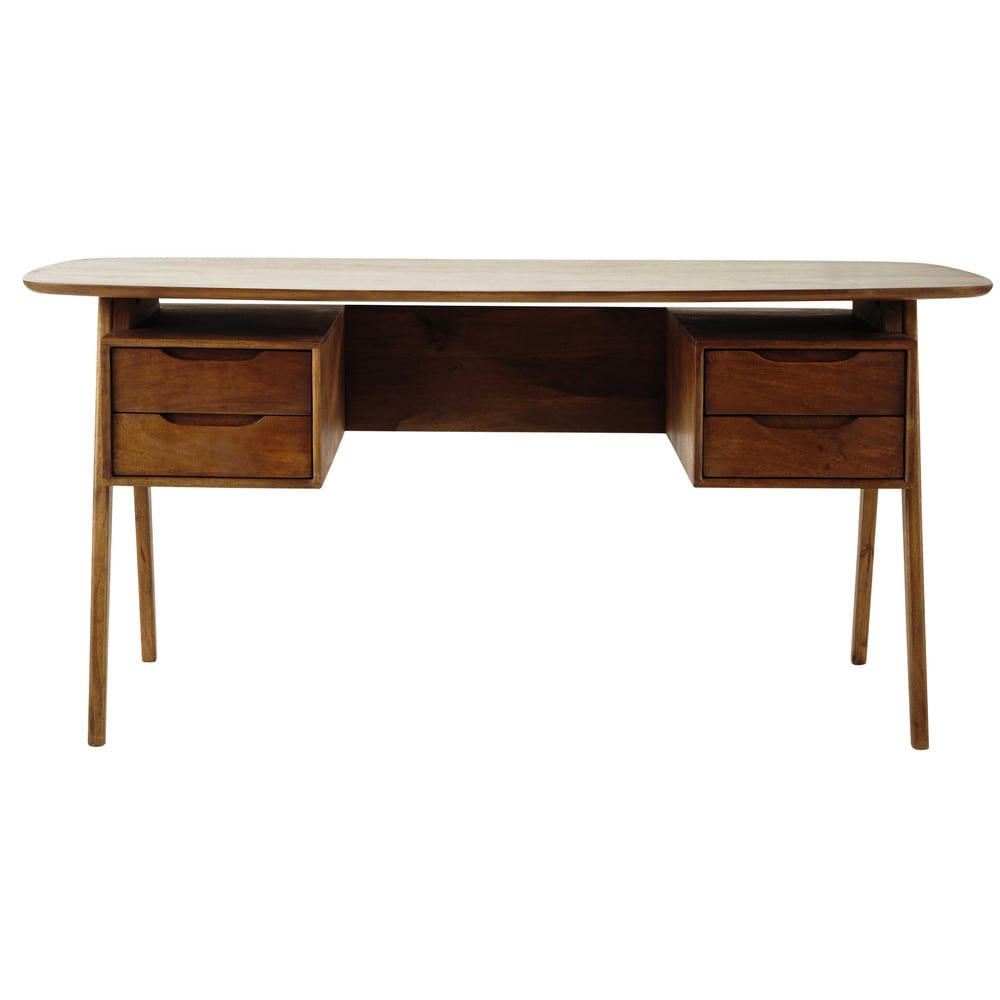 Bureau en bois de manguier, L165 cm Bureau en bois de manguier, L165 cm
