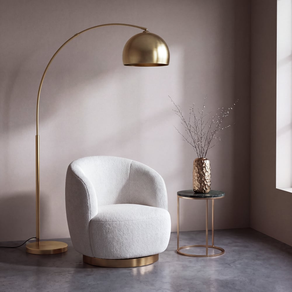 Lampadaire en métal doré H206cm