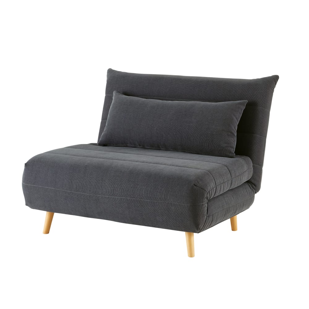 Canapé clic-clac 1 place gris anthracite — vue 3