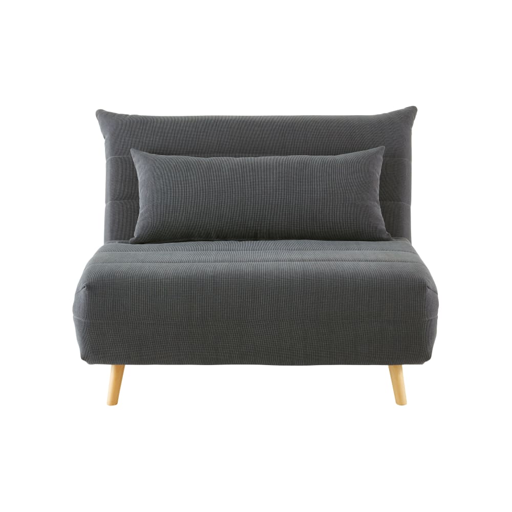 Canapé clic-clac 1 place gris anthracite — vue 4