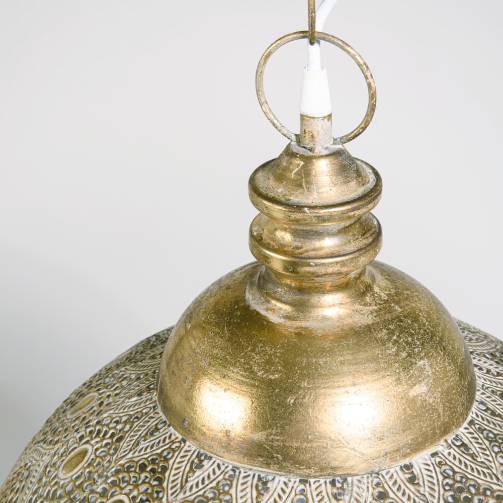 Hängelampe aus goldfarbenem Metall mit Mustern - Maisons Du Monde