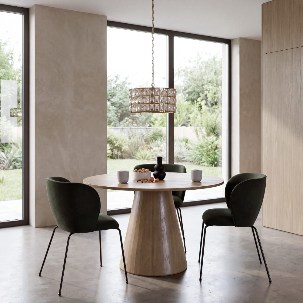 Lustre en acier doré et pampilles, Ø40 cm - Maisons du Monde