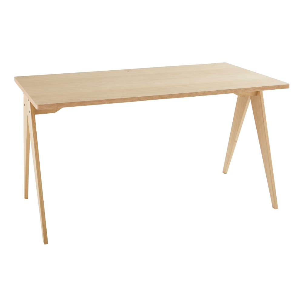 Bureau professionnel en bois de chêne et placage chêne, L140 cm — vue 4