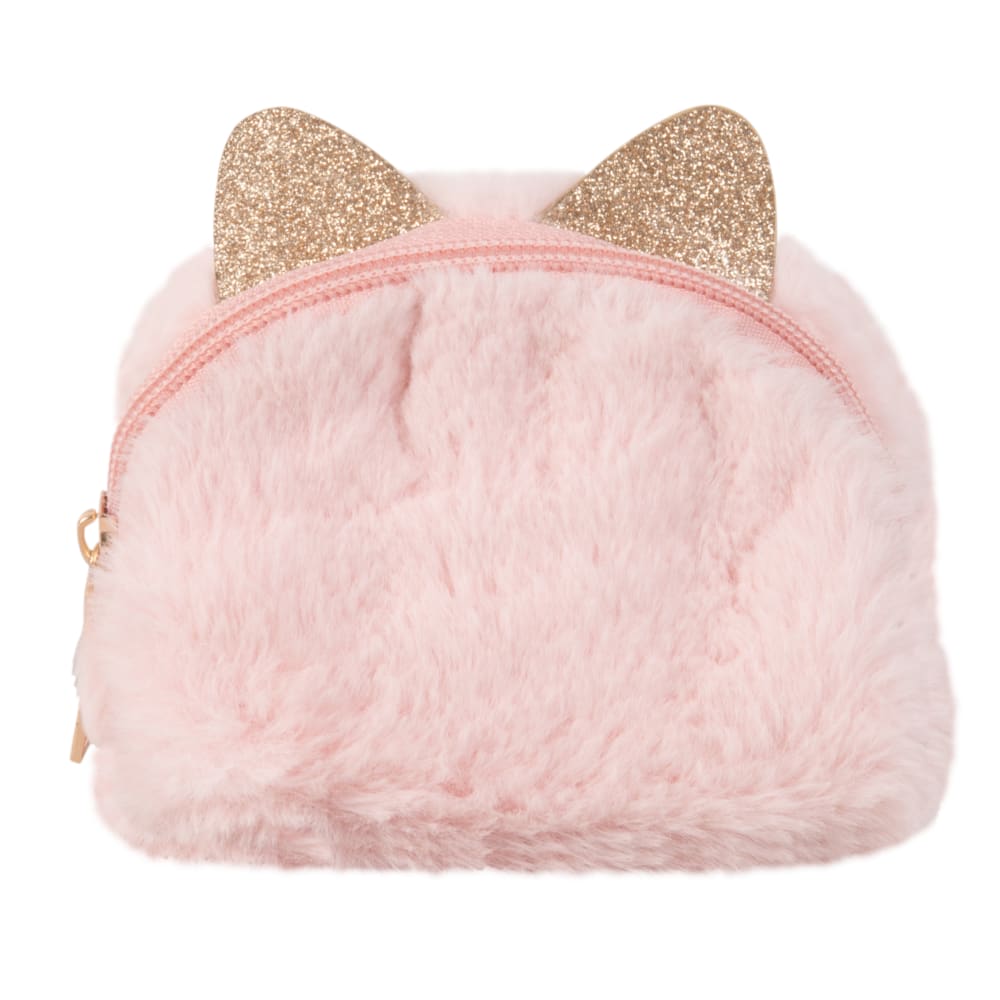 Estuche con gato rosa y purpurina dorada - Maisons du Monde
