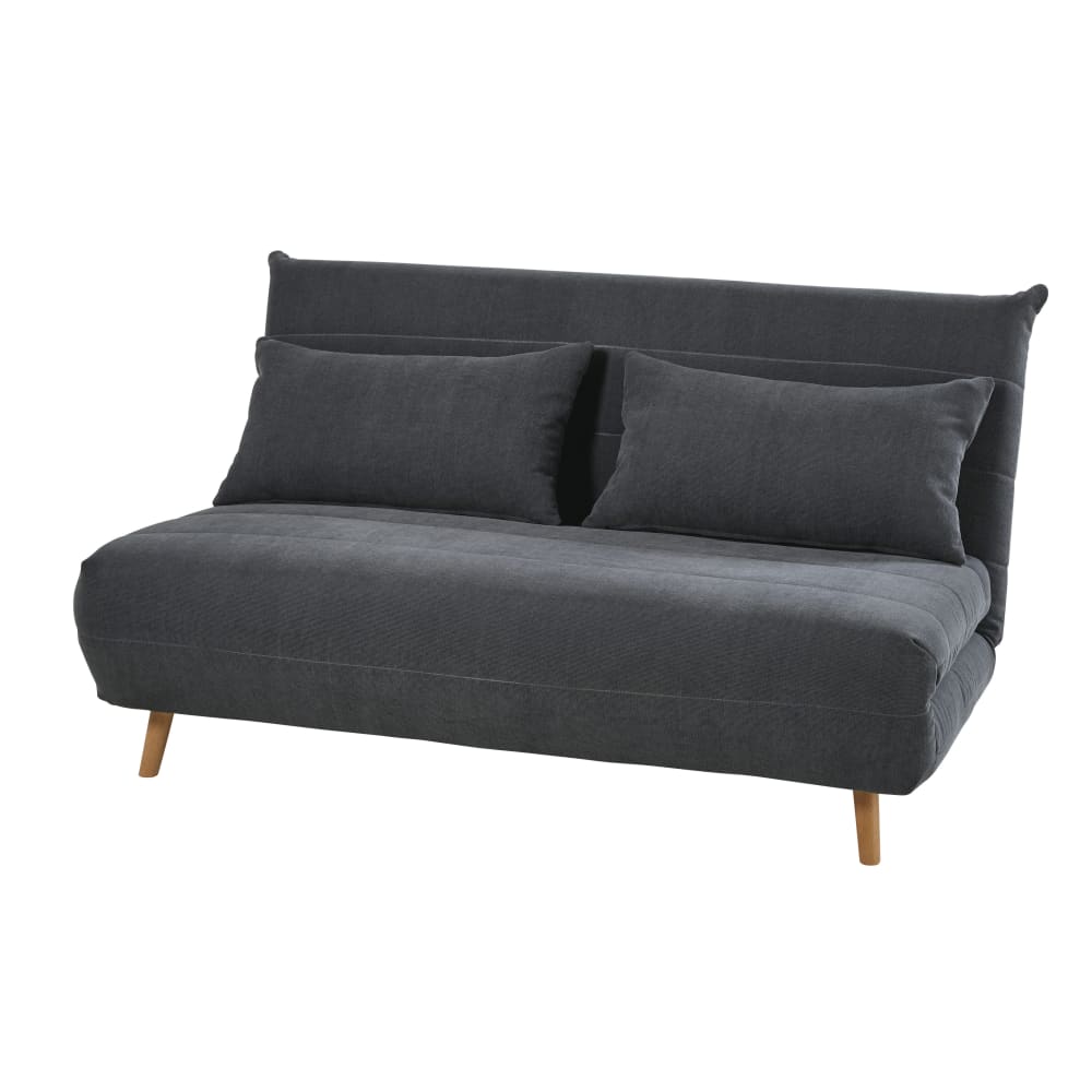 Canapé clic-clac 2 places gris anthracite — vue 4