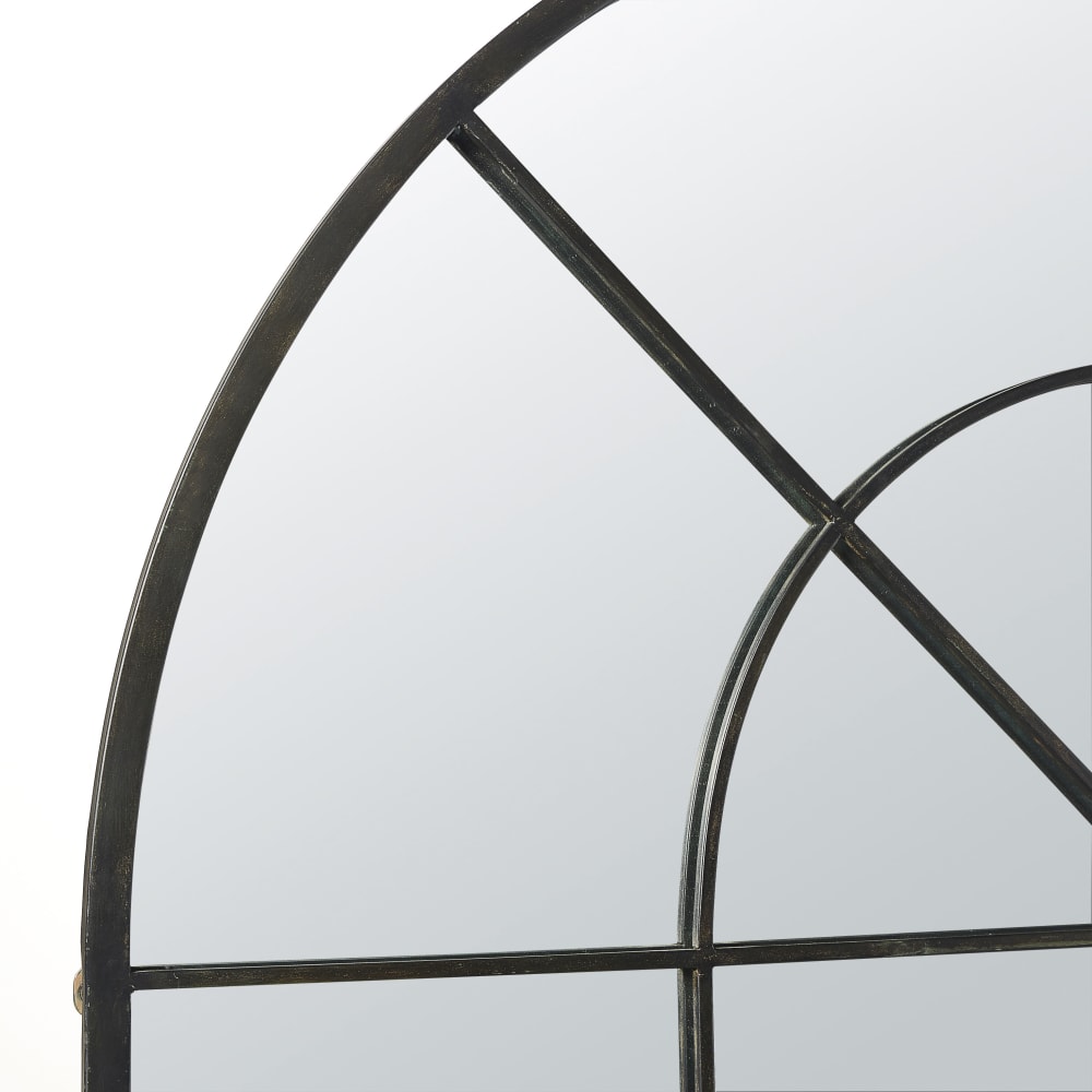 Grand miroir fenêtre en acier noir, 140x200 cm — vue 4