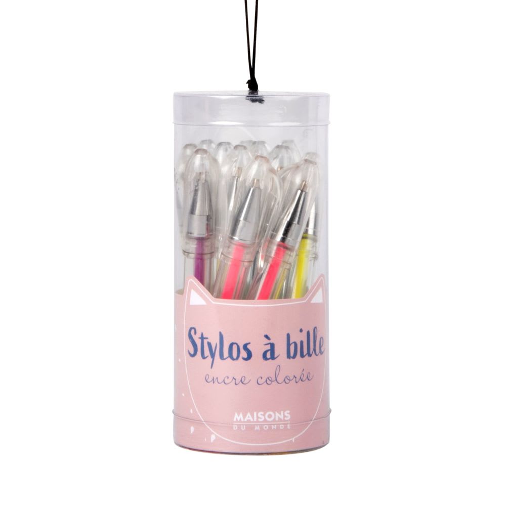 Set de 12 mini bolígrafos multicolores - Maisons du Monde