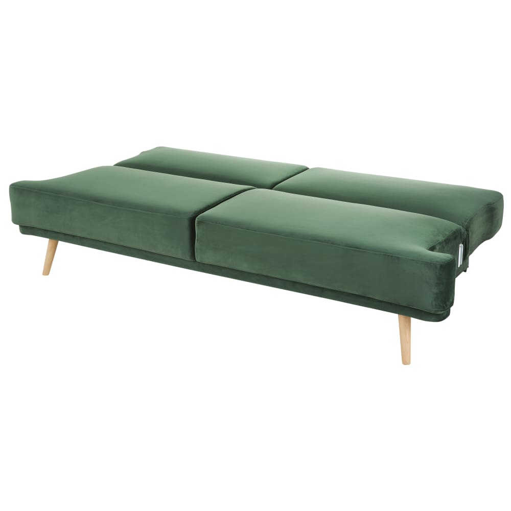 Canapé clic-clac 3 places vert — vue 4