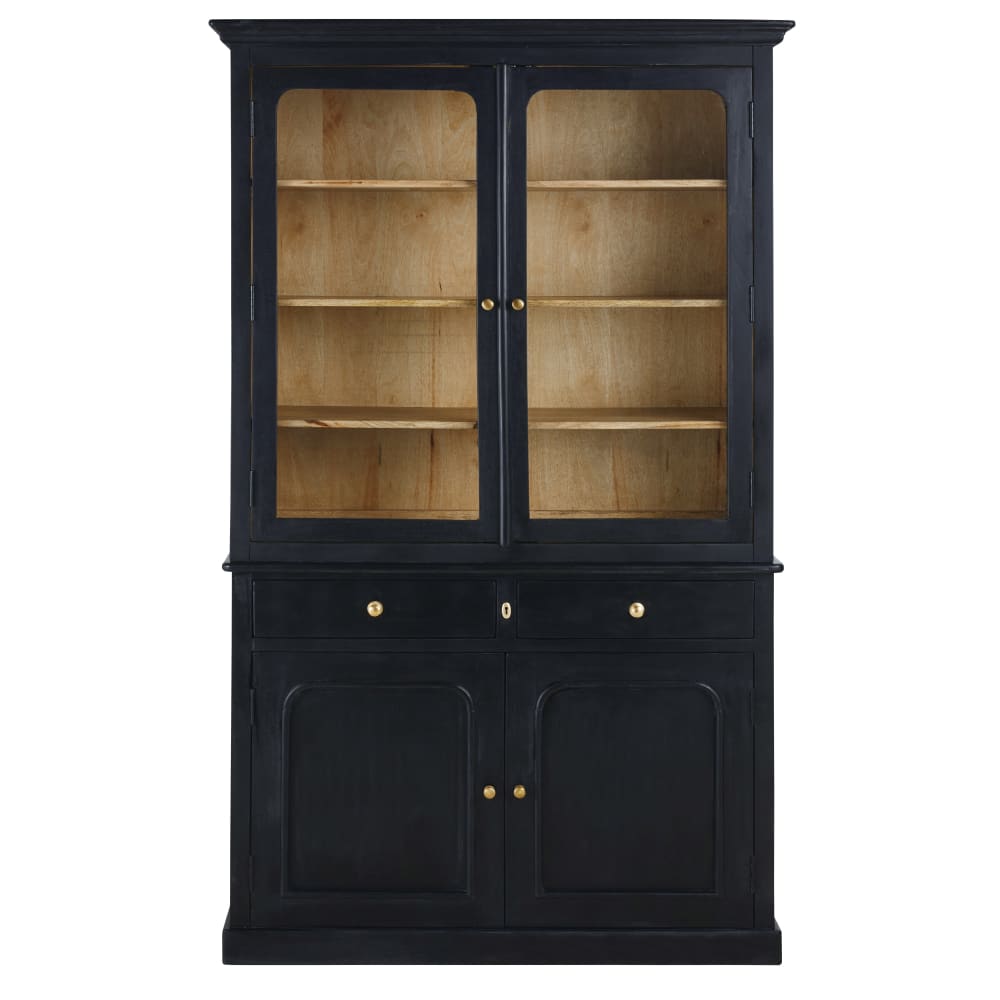 Vaisselier 4 portes et 2 tiroirs en bois de manguier L120