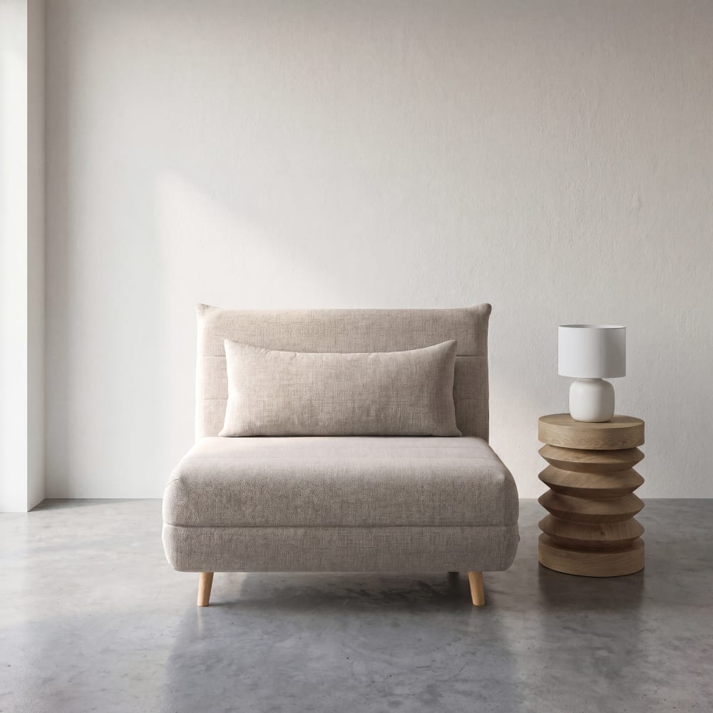 Canapé clic-clac 1 place beige