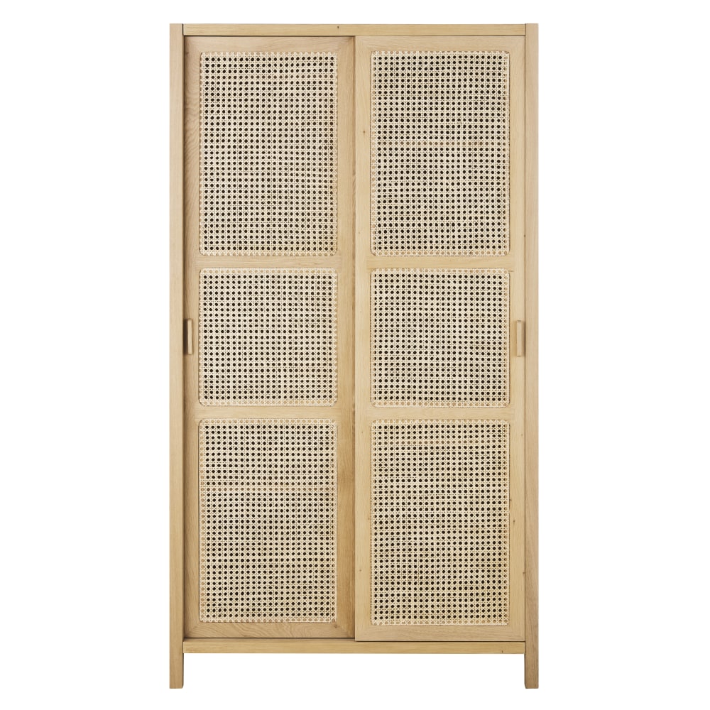 Armoire avec cannage en rotin, L100 cm