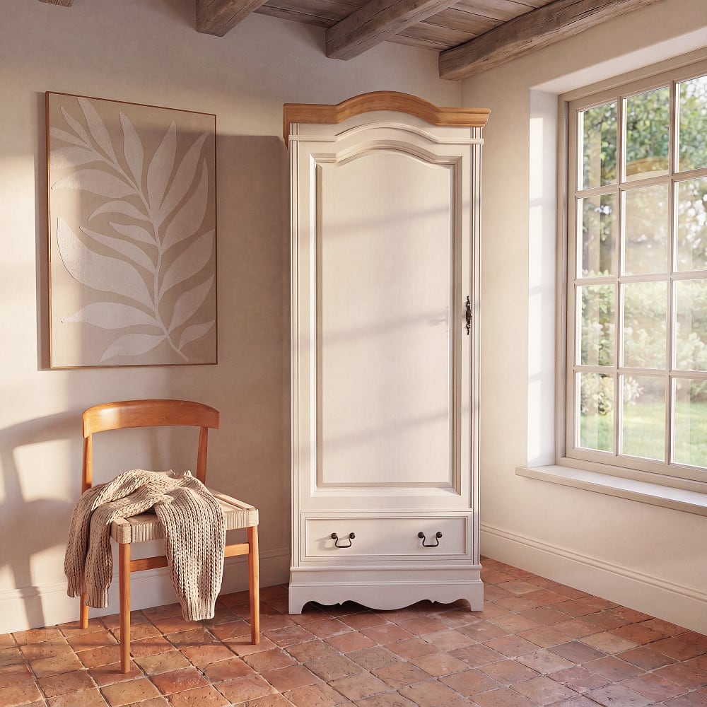 Armoire beige crème, L80 cm