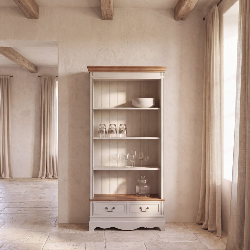 Bibliothèque blanc crème, L90 cm