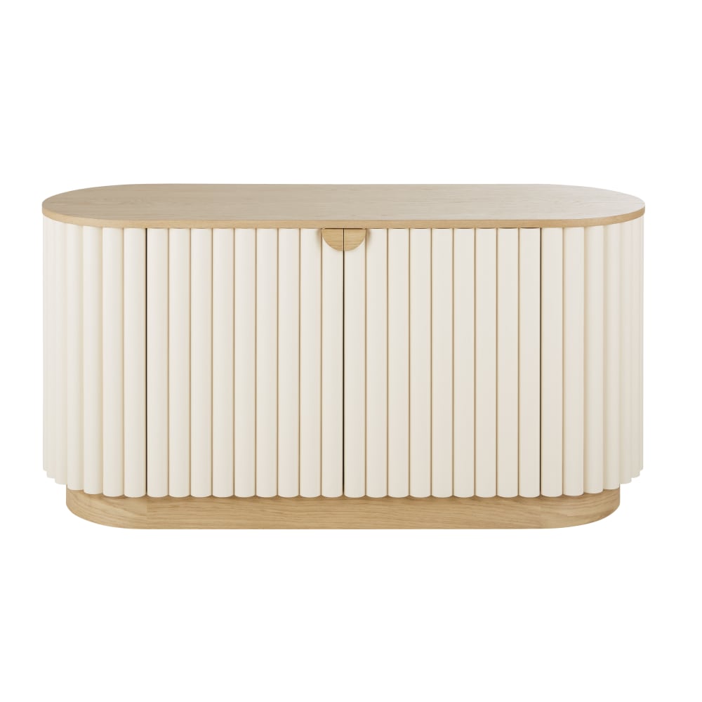 Buffet avec rondins blanc mat, L140 cm — vue 3