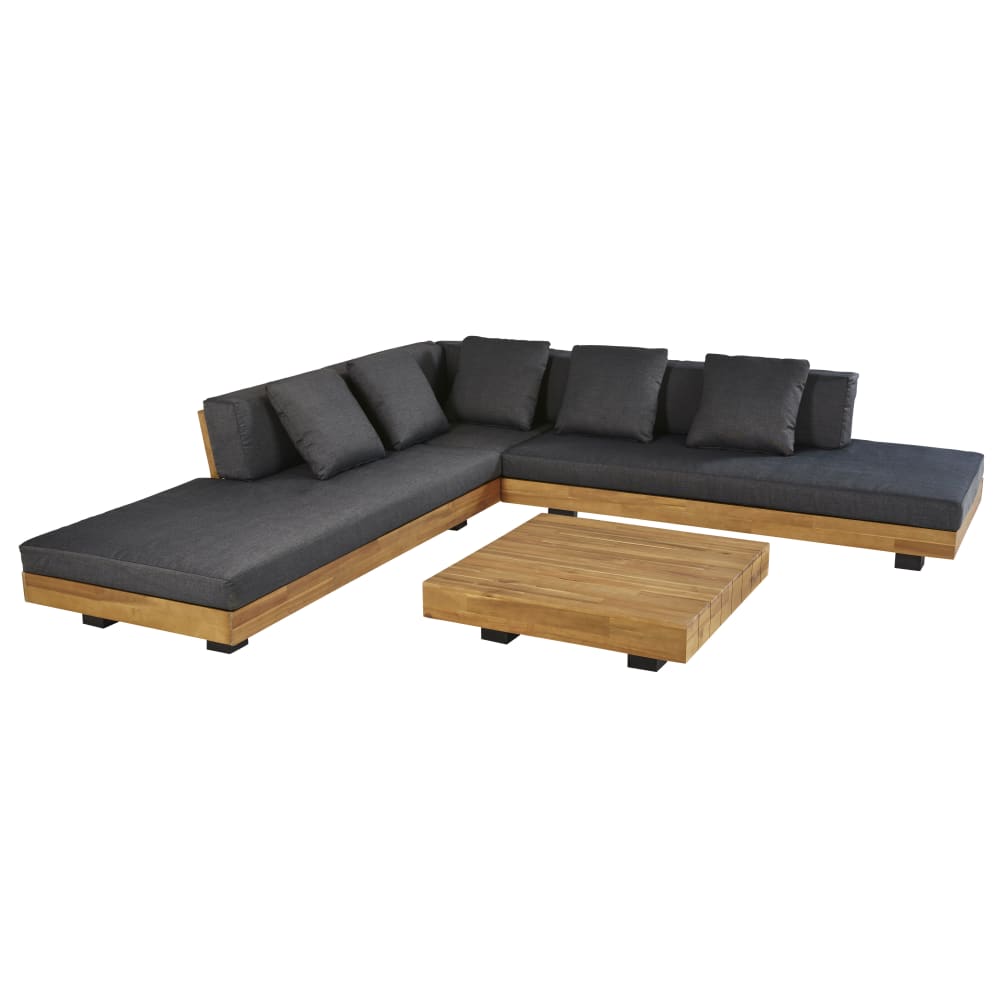 Salon de jardin 6 places gris anthracite — vue 4