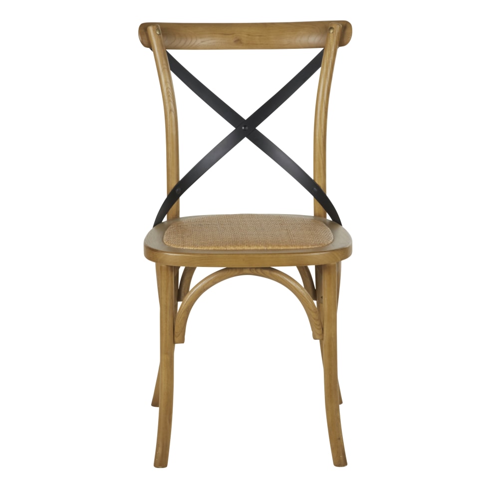 Chaise bistrot foncée et acier noir — vue 4