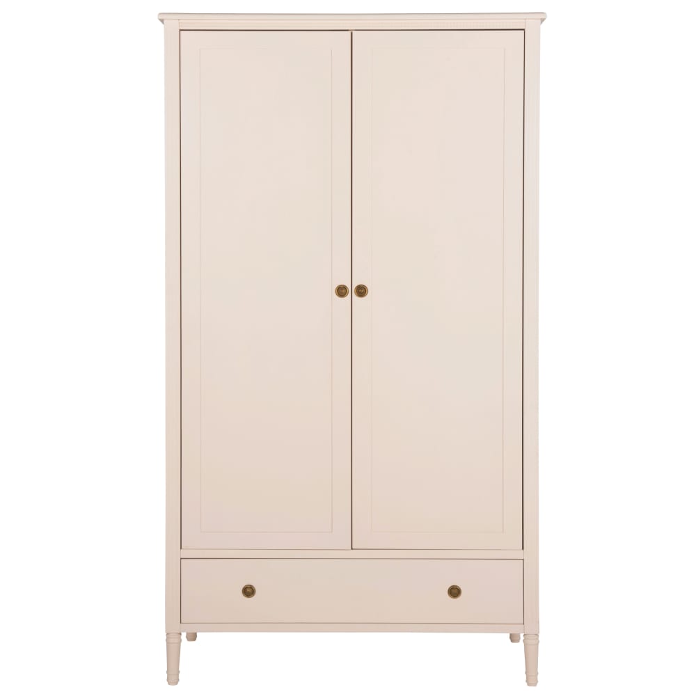 Dressing 2 portes 2 tiroirs beige rosé