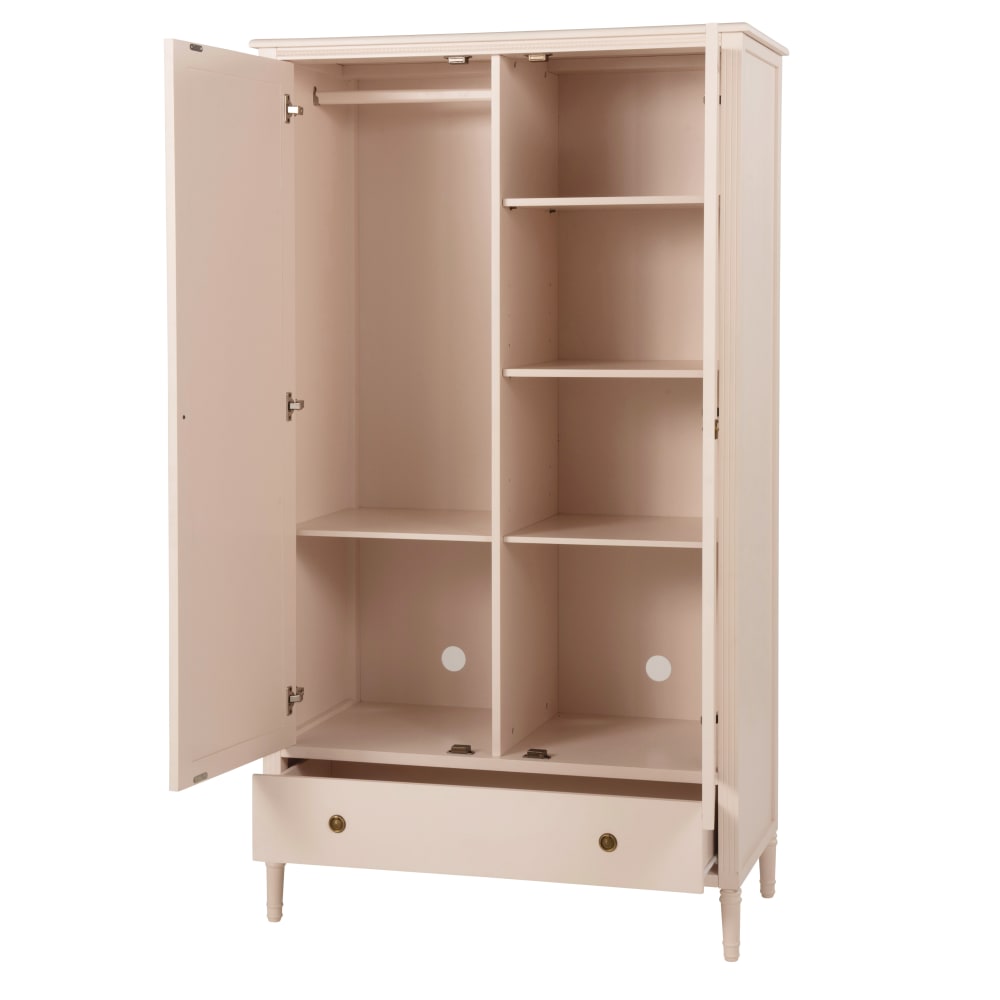 Dressing 2 portes 2 tiroirs beige rosé — vue 4