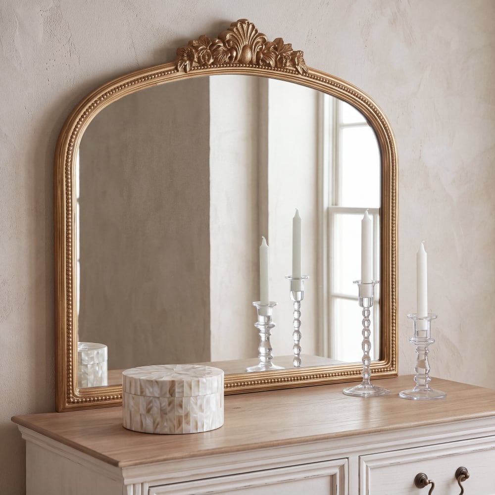 Miroir à moulures dorées, 70x55 cm