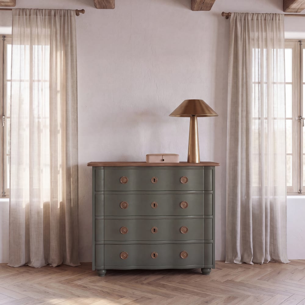 Commode vert kaki, L100 cm