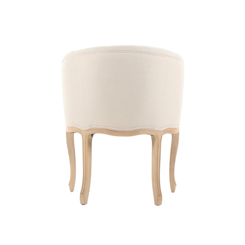 Fauteuil capitonné en lin — vue 4