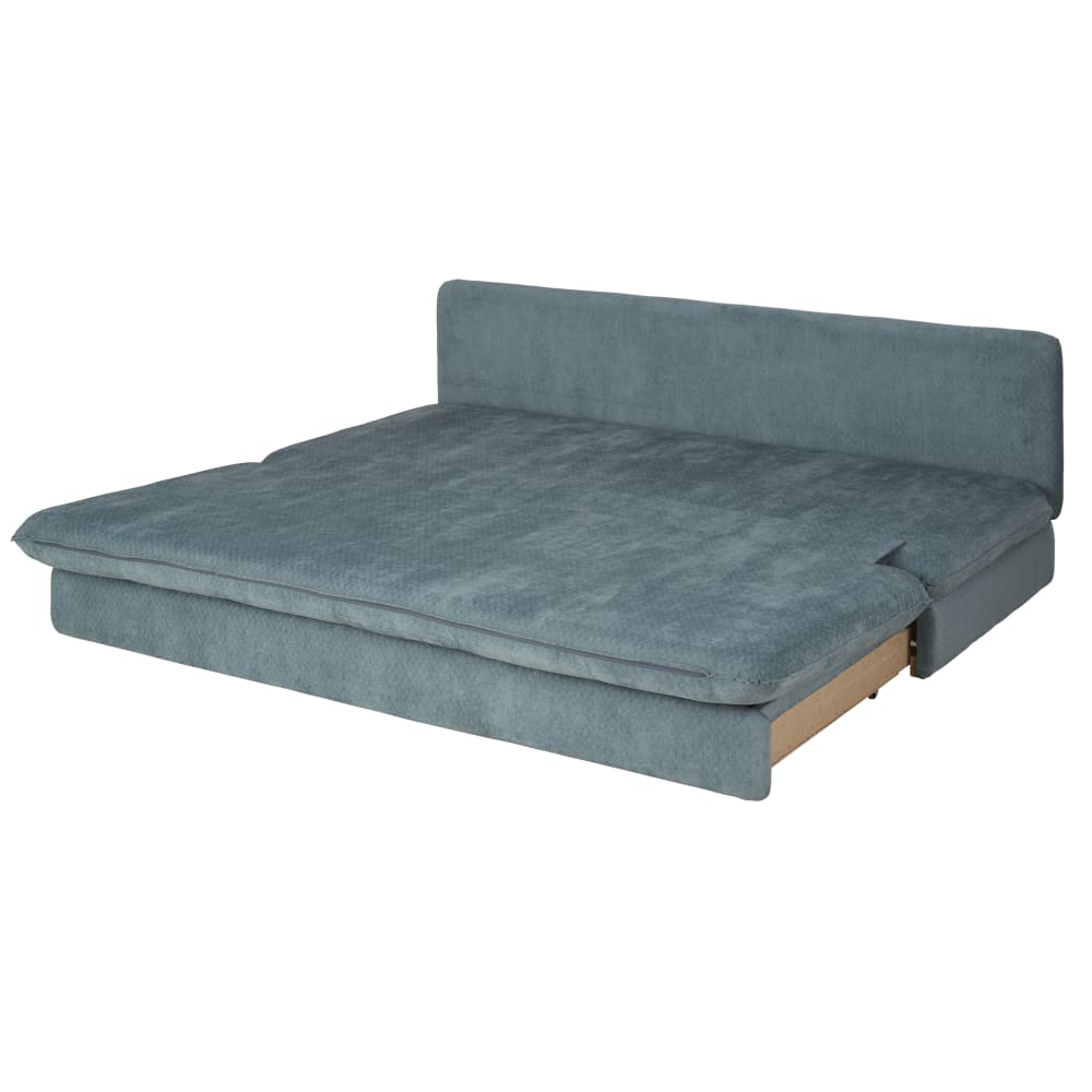 Canapé convertible 2/3 places bleu canard — vue 4
