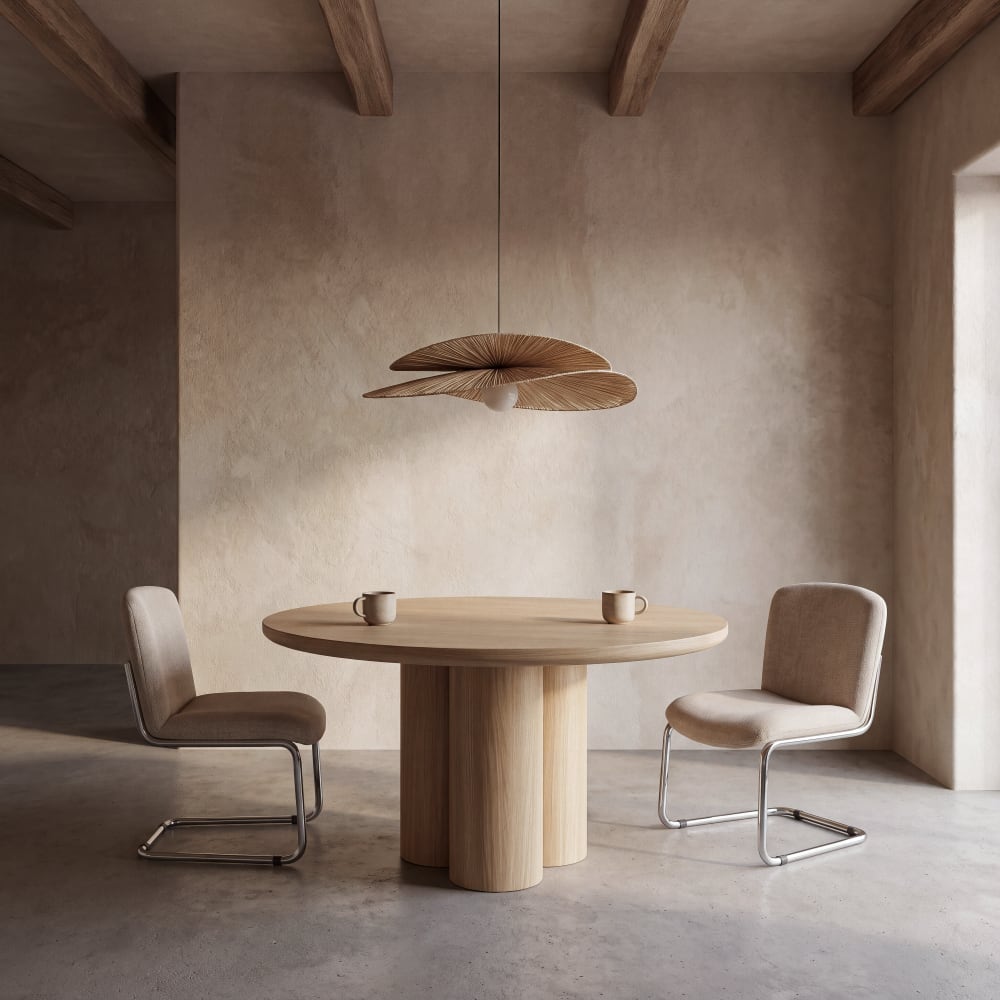 Suspension aérienne en raphia tressé, Ø90 cm