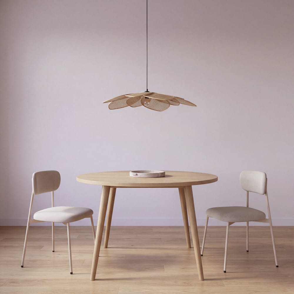 Suspension aérienne en rotin tressé, Ø70 cm