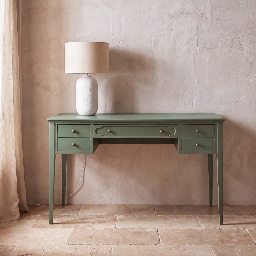 Bureau vert kaki, L132 cm