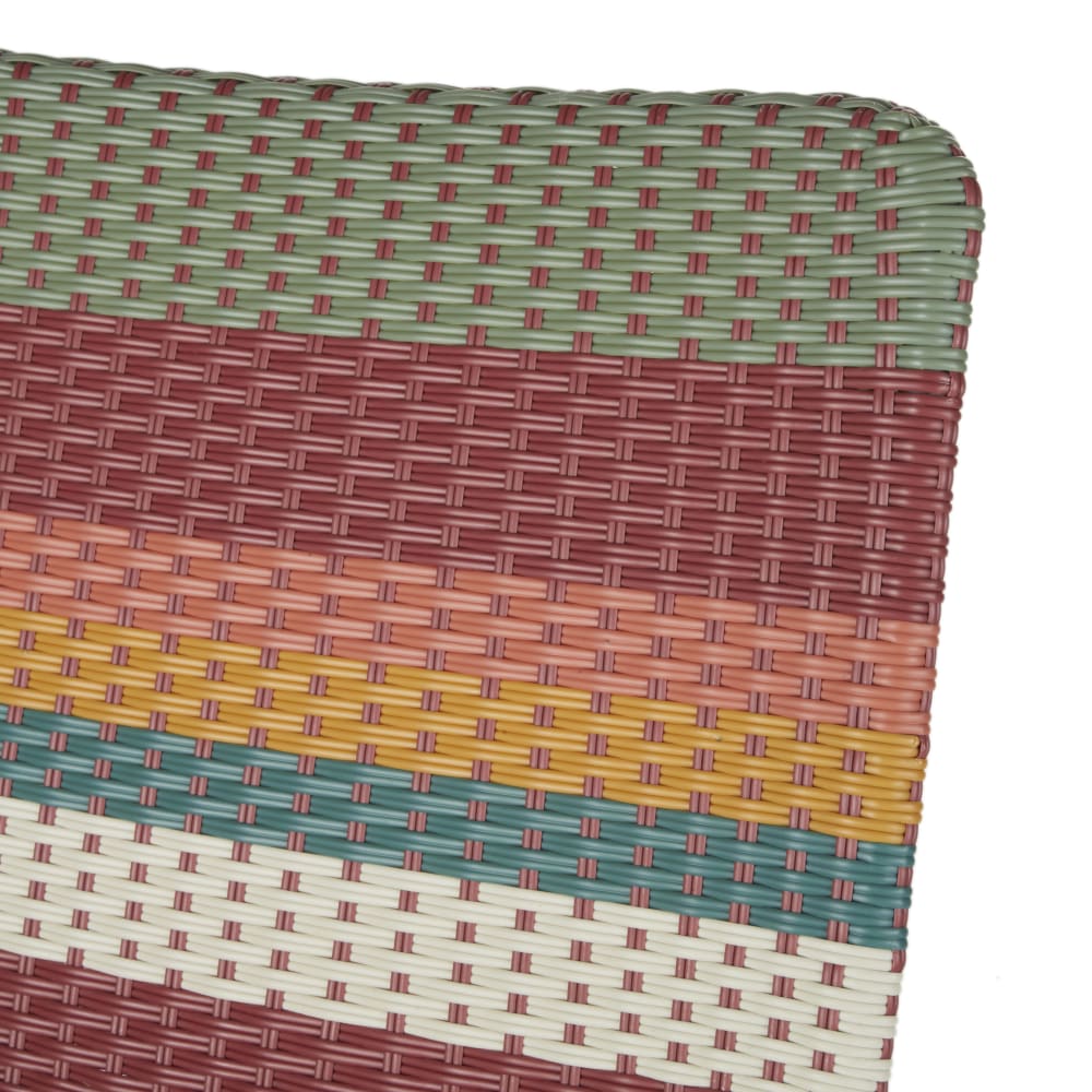 Fauteuil de jardin tressé multicolore et fer noir — vue 4