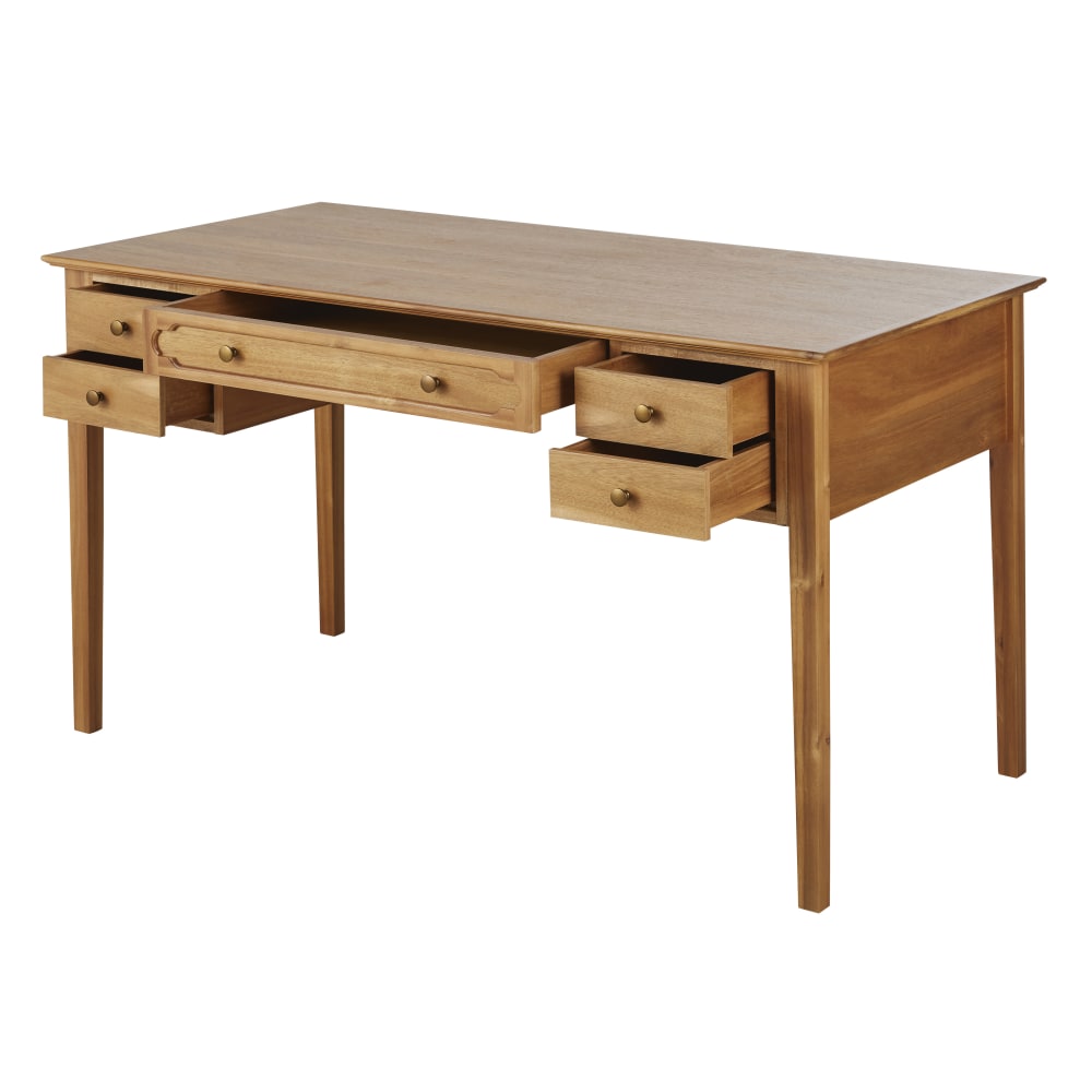 Bureau 5 tiroirs, L132 cm — vue 4
