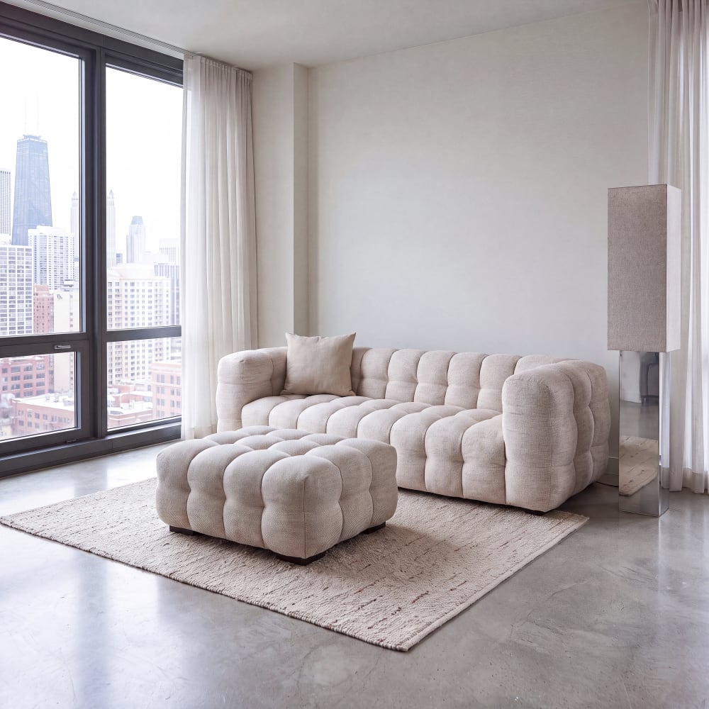 Pouf nuage beige sable