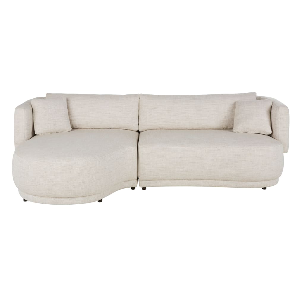 Canapé d'angle gauche 3/4 places beige sable — vue 3