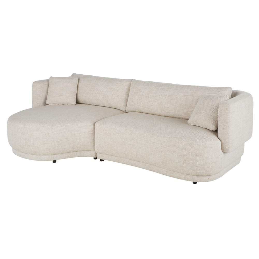Canapé d'angle gauche 3/4 places beige sable — vue 4