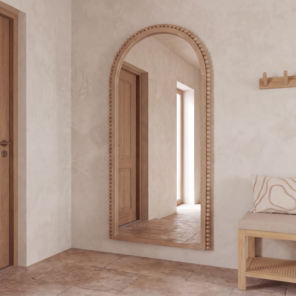Grand miroir en bois de chêne, 80x170 cm