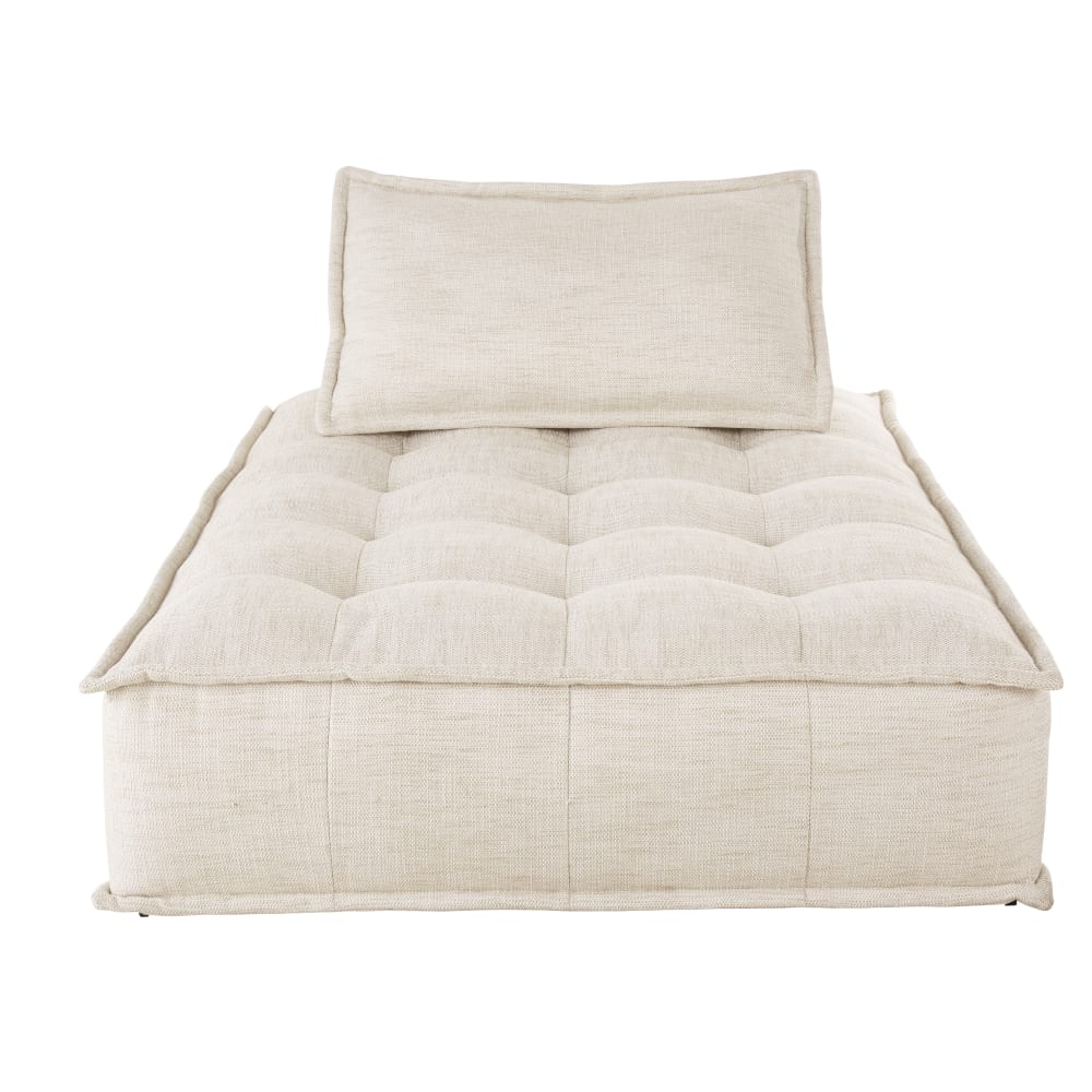 Méridienne 2 places pour canapé modulable beige sable — vue 3