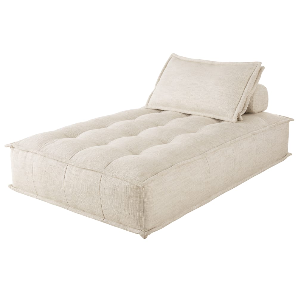Méridienne 2 places pour canapé modulable beige sable — vue 4