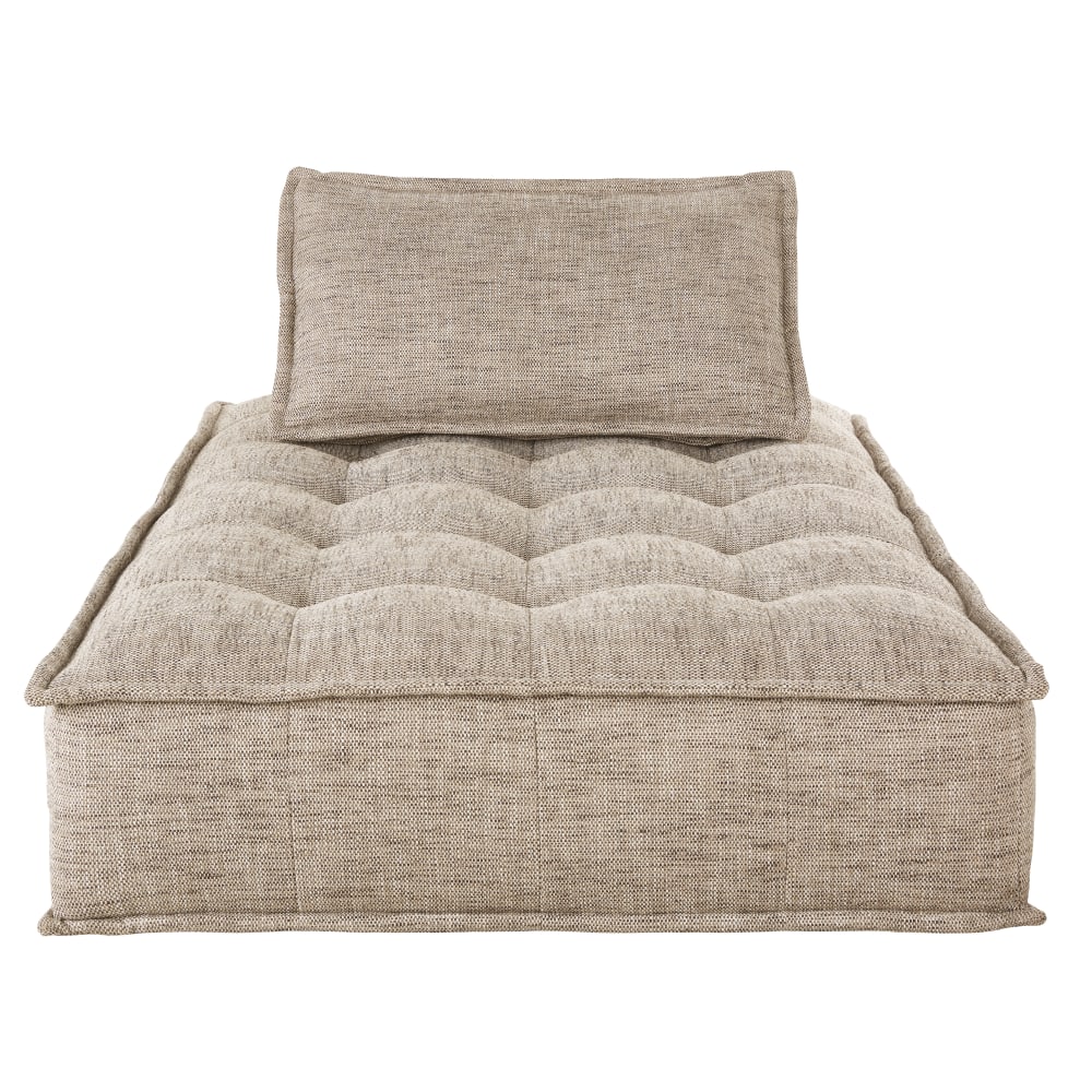 Taupekleurige chaise longue voor modulaire bank - Maisons Du