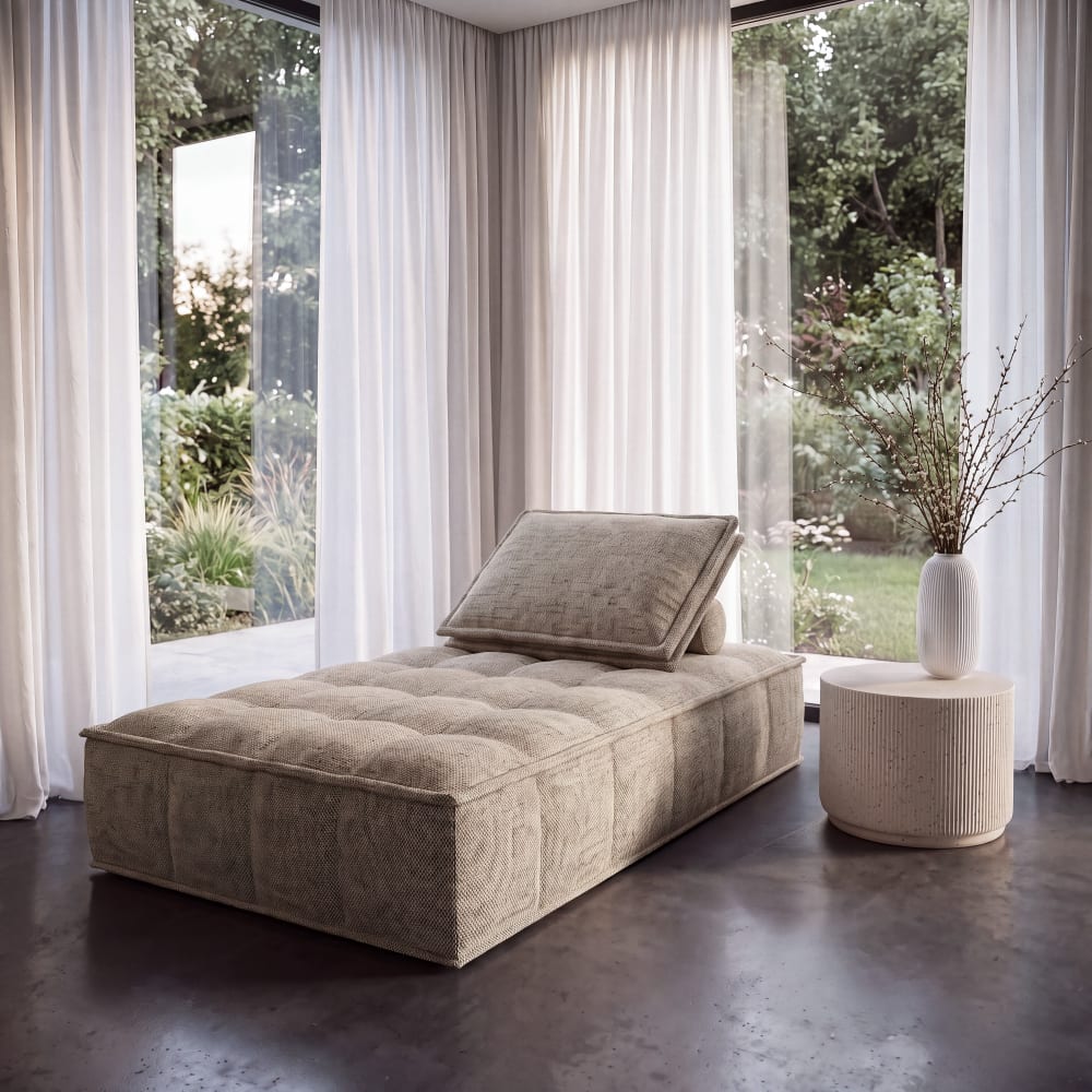 Méridienne pour canapé modulable taupe Méridienne pour canapé modulable taupe