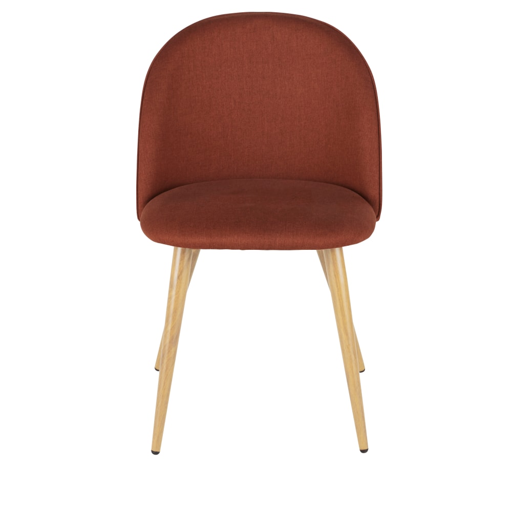 Chaise orange écureuil et acier imitation chêne — vue 4
