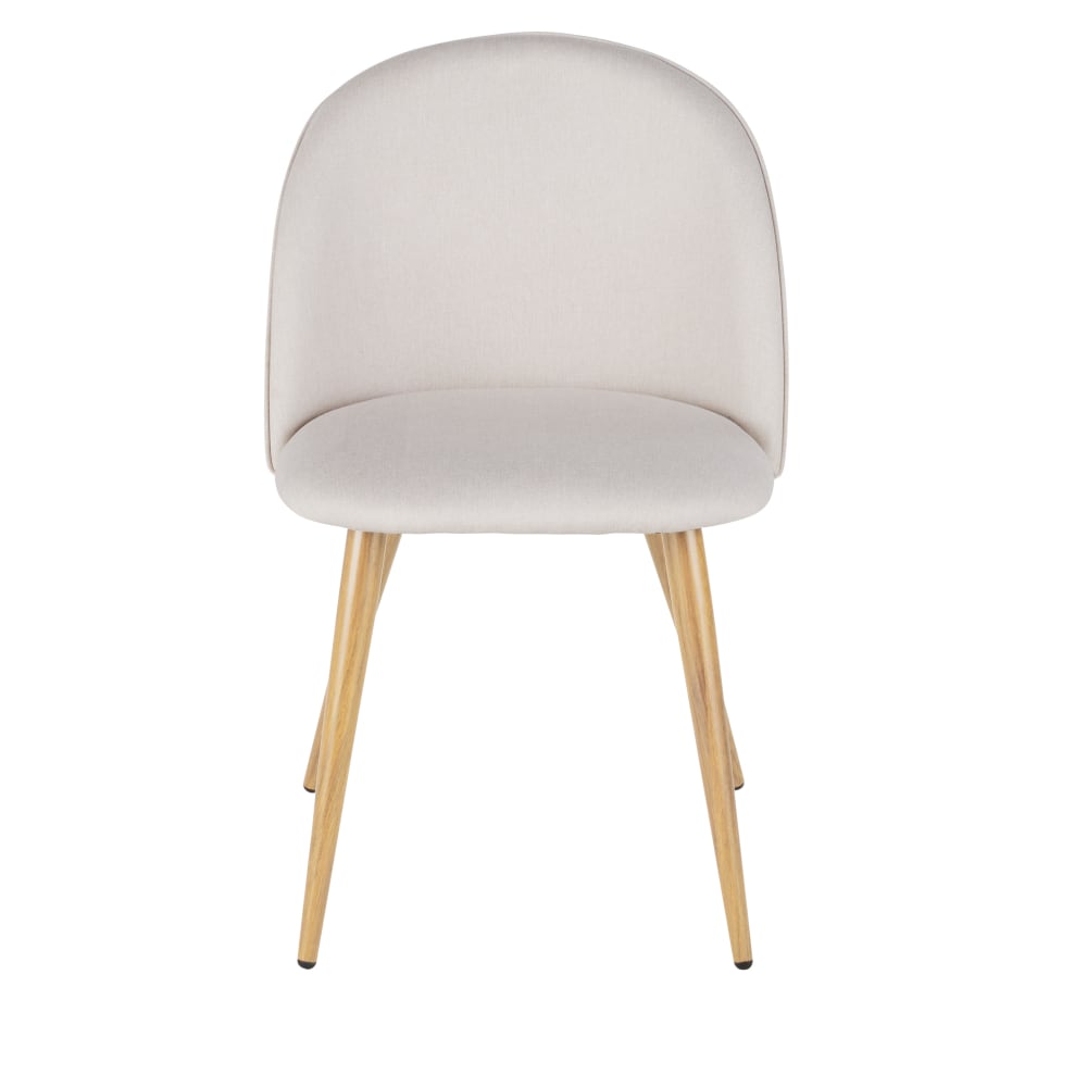Chaise beige et acier imitation chêne — vue 4