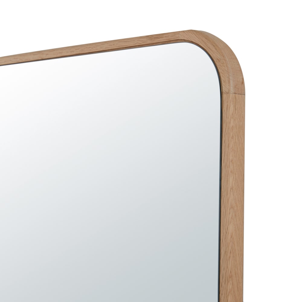 Specchiera rettangolare con cornice in legno di rovere 100x165 cm